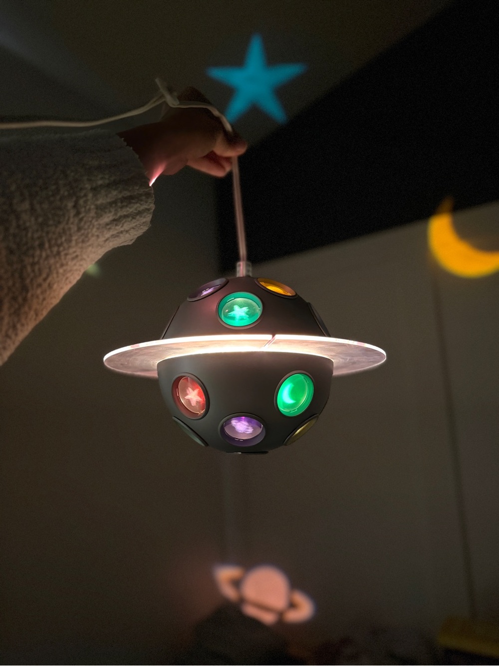 IKEA Blimp Star Planet Universe Pendant Saturn Projector Lamp Light Y2K VTG